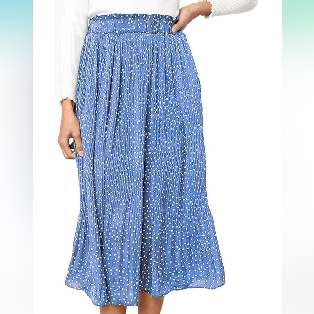 Blue Polka Dot Skirt